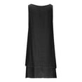 thumbnail image 5 of MELDVDIB Linen Dresses for Women Crewneck Sleeveless Spring Summer Midi Dress Solid Color Oversized Loose Outfits, 5 of 7