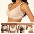 thumbnail image 3 of Qylux Women's Wireless No Underwire Bras Seamless Full Coverage Push Up Bralette, Comfortable Everyday Bra,Nude,L, 3 of 8
