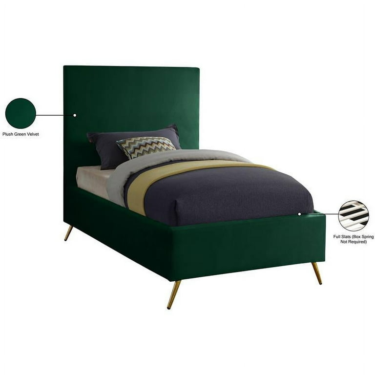 Meridian Furniture Jasmine Velvet Twin Bed Meridian Furniture Jasmine Velvet Twin Bed