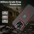 thumbnail image 5 of Dteck Magnetic Case for iPhone 12 Pro Max, Compatible with MagSafe, Translucent Matte Back Shockproof Phone Cover,Red, 5 of 7
