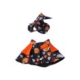 thumbnail image 2 of Aoznliie Dog Clothes Set, Halloween Pet Cloak with Hat for Party Apparel, 7x5 inch Adjustable Costume for Cats Dogs, Black L, 2 of 7