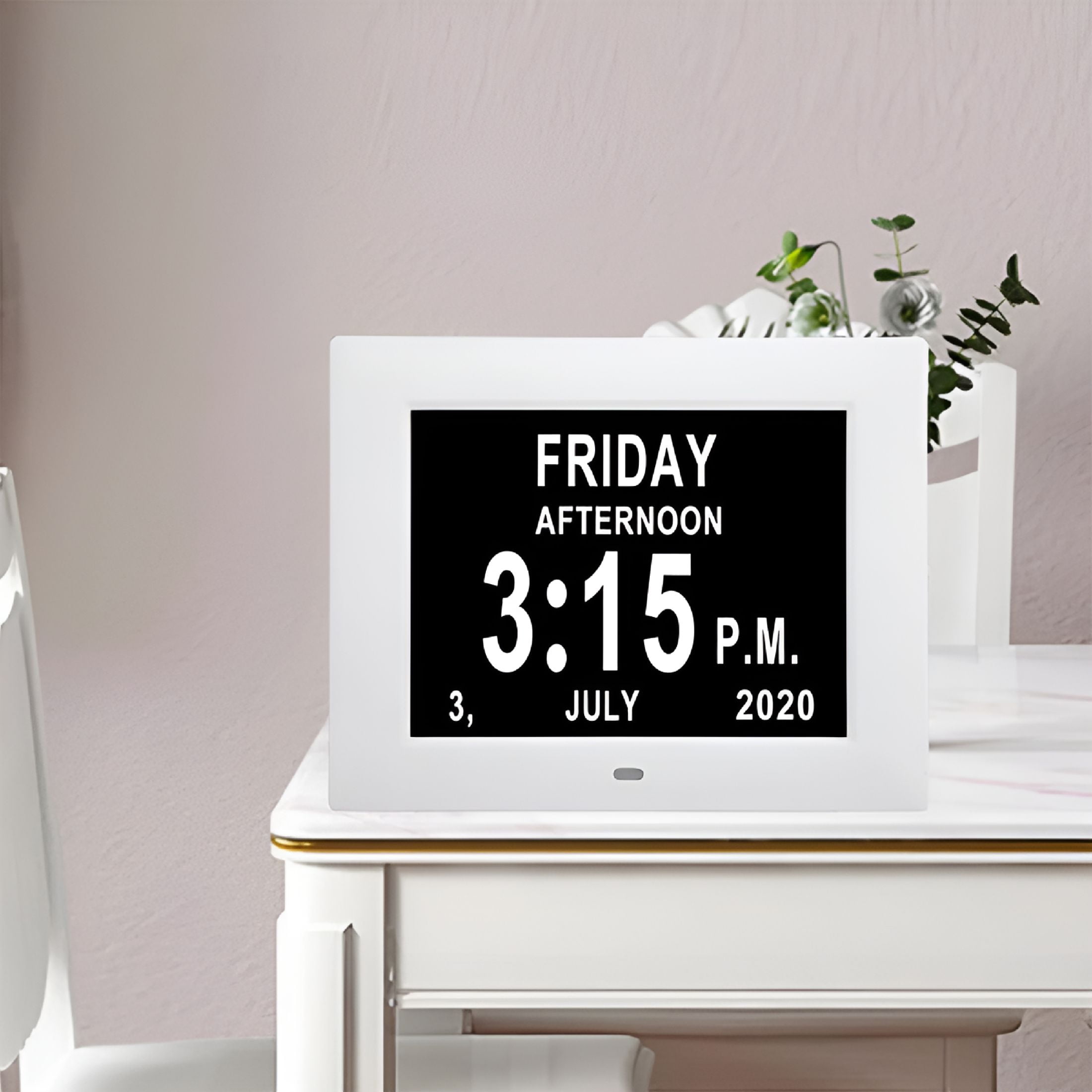 GJX 2026 New Digital Day Calendar Clock - Extra Large Date Day Time of Week Clock with 12 Alarm Options for Seniors,Elderly,Dementia,Alzheimer for Home, Office, Bedroom, Living Room (7-Inch,White)