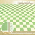 thumbnail image 4 of Arogan Checkered Area Rug for Living Room Bedroom Washable Rug, Green,4' x 6', 4 of 7