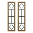 thumbnail image 2 of Kate and Laurel Brenham Rustic Windowpane Panel Wood and Metal Wall Plaques, Set of 2, Rustic Brown and Black, Chic Farmhouse Wall Decor, 2 of 7