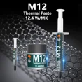 thumbnail image 2 of New High Performance Thermal Grease M12 thermal paste Plaster pasta termica 12.4W/mk 1/4/8/15/30g For CPU/PS5/LED/desktop PC 1 g M12 12.8W-Mk, 2 of 6