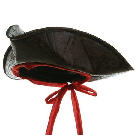 - Distressed Brown Carribean Pirate Costume Tri-corn Hat Adult