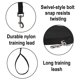 thumbnail image 5 of Dog/Puppy Obedience Recall Training Agility Lead - 30ft Training Leash - Great for Training, Play, Camping, or Backyard - Black 30ft, 5 of 5
