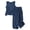 br3 Navy, variant on Girls' Clothing Sets 9/10 Girls 2 Piece Outfits Cotton Linen Crewneck Sleeveless Tank Vest and Loose Palazzo Trousers Summer Fashion Comfy Gauze Set
