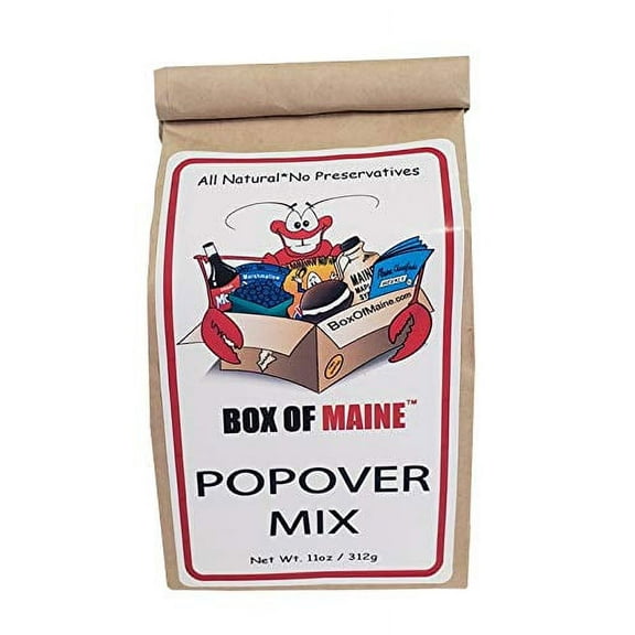 Box of Maine Traditional Popover Mix, 11 Ounce, Made in Maine, All Natural