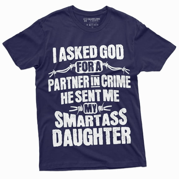 Men'S Father'S Day Partner In Crime Smart Daughter T-Shirt | Birthday Gift For Dad Daddy Tee Shirt