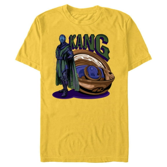 Marvel Ant-Man and the Wasp: Quantumania Kang with Time Ship - Short Sleeve Blended T-Shirt for Adults - Customized-Yellow
