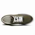 thumbnail image 3 of CMR CHAMARIPA Elevator Shoes For Men - Olive Green Nubuck Casual Sports Shoes 7CM / 2.76 Inches, 3 of 9