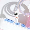 thumbnail image 5 of Funda protectora para cargador Astronauta Transpirable Fácil instalación Cargadores de silicona Protector de cable para cargadores de 18W 20W Juego de 4 piezas (Rosa), 5 of 5