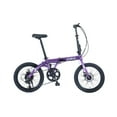 thumbnail image 2 of 20 Inches Folding City Bike for Men And Women, Lightweight And Sturdy Aluminum Frame, 7 Speeds Dual Disc Brake Commuter Bike For Commuting, Fitness, 2 of 6
