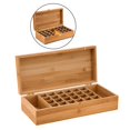 thumbnail image 3 of 24 Bottles Essential Oil Storage Box Carrying Case Bamboo Wood Nail 26 Grids, 3 of 6
