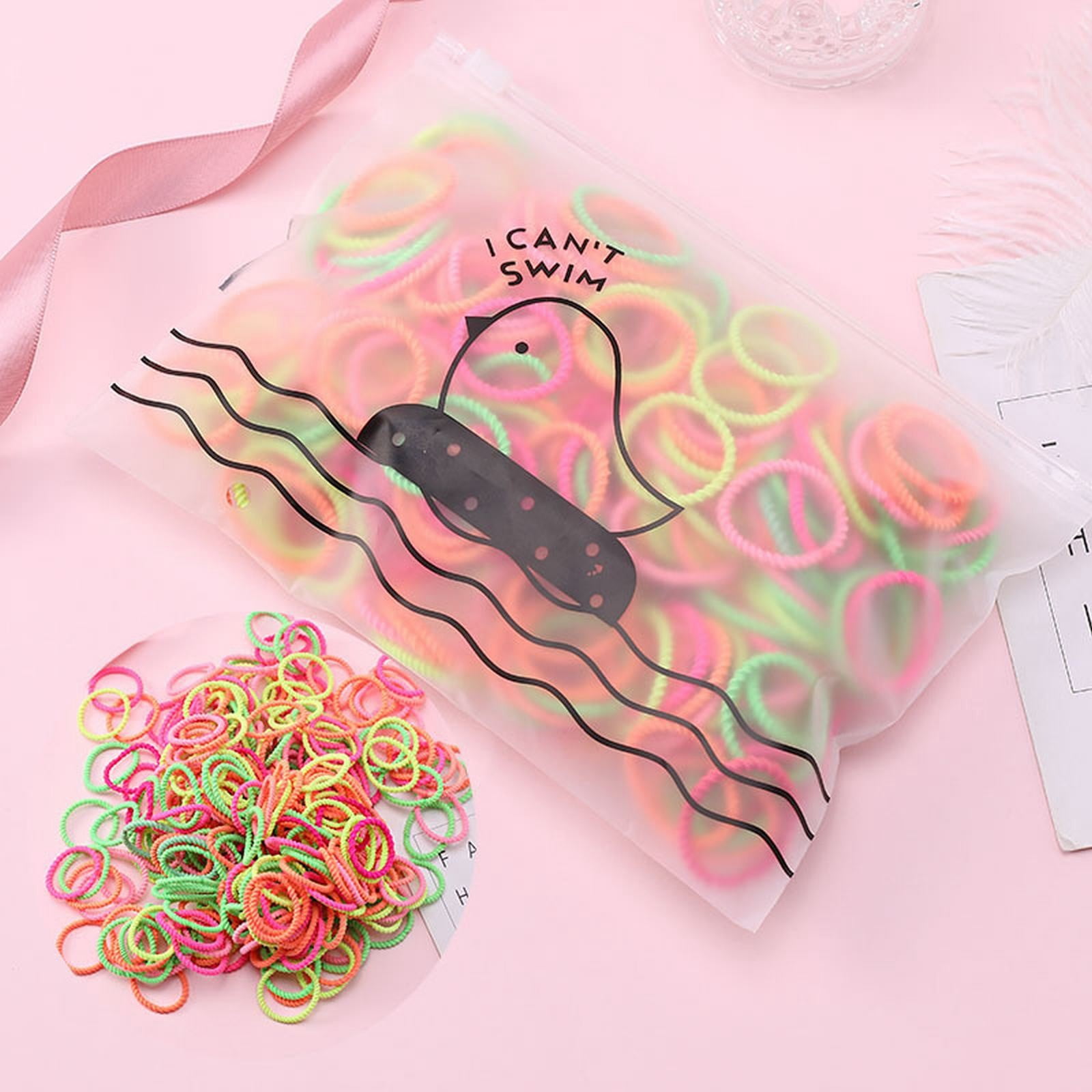 The Hair Tie Hair Ponytail Holder Scarf Scrunchies for Women Hair Loops Elastic Big Hair Ties Elastic Bands Hair Holder Organizer for Women Scrunchies with Scarf Tails Elastic Hair Ties Ribbon Hair