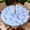Blue Daisy, variant on Round Outdoor Tablecloth with Zipper and Umbrella Hole, Fitted Table Cloth with Elastic, Oil Waterproof Tablecover for Patio Picnic Camping Garden Fits 36"-65" Round Table