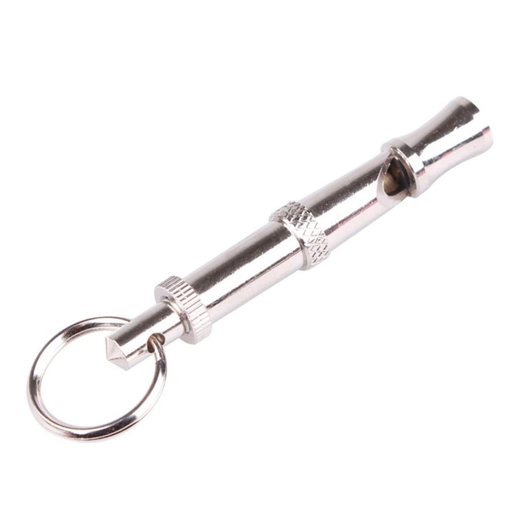 Pet Aluminum Alloy Training Whistle Outdoor Dog Whistle Sound Keychain LI 