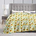 thumbnail image 4 of ZICANCN Throw Blanket Sunflower Template Flower , Couch Ultra Soft Micro Fleece Sofa Bed Camping Travel Blanket for Adults, 80"x60", 4 of 8