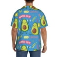 thumbnail image 5 of KLL Avocado Work Out Print Men's Shirt Short Sleeve Button Down Summer Cuba Beach Shirts- Medium, 5 of 7