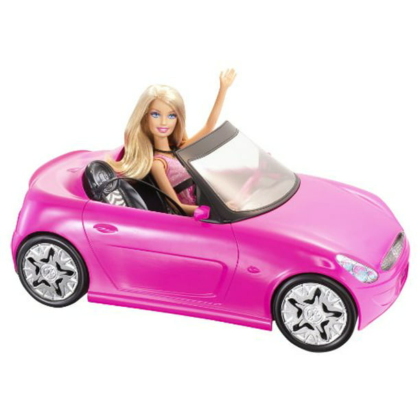 Glam Pink Convertible Auto and Barbie 2010 - Walmart.com