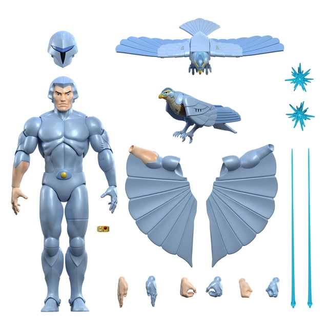 Super7 ULTIMATES! SilverHawks Quicksilver - Figurine d'Action SilverHawks 7 Pouces avec Accessoires, Objets de Collection Classiques et Jouets Rétro