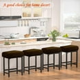 thumbnail image 2 of Rectangle Stretch Counter Height Barstool Slipcovers Rectangular Vanity Stool Cover Kitchen Counter Saddle Seat Cover 6PC Coffee, 2 of 12