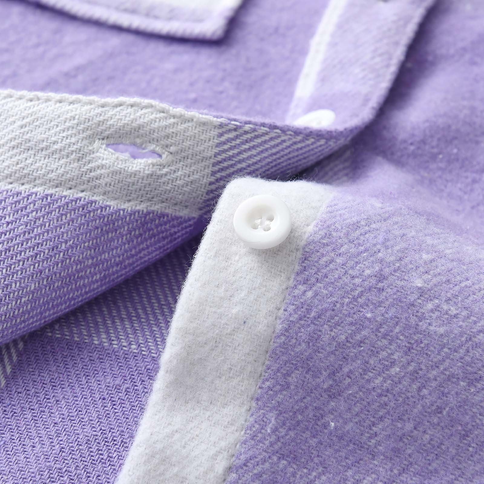 Kovlvoll Chemises à Carreaux Pour Garçons Bébé Bouton Bas Col à