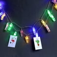 thumbnail image 4 of 2,1 M 20 LED foto clip cadena luces decoración lámpara con caja de batería de control remoto (colorido), 4 of 8