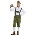 thumbnail image 4 of SWSMCLT Men's 3 Piece Outfit Lederhosen Adjustable Outfit Beers Bavarian Chic Detachable Classic Brown X-Small, 4 of 5