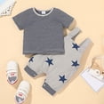thumbnail image 2 of Kogui Baby Boy Clothes Newborn Baby Boy Girl Clothes Plaid Long Sleeve Waffle Knit Romper Pants Set 2 Piece Fall Winter Outfits 0 3 6 9 12 18 24 Months,(Grey 12-18 Months), 2 of 7