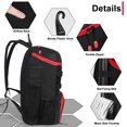 thumbnail image 3 of Bolsa deportiva GRANDUP para béisbol, sóftbol, rugby, negro/rojo, 3 of 7