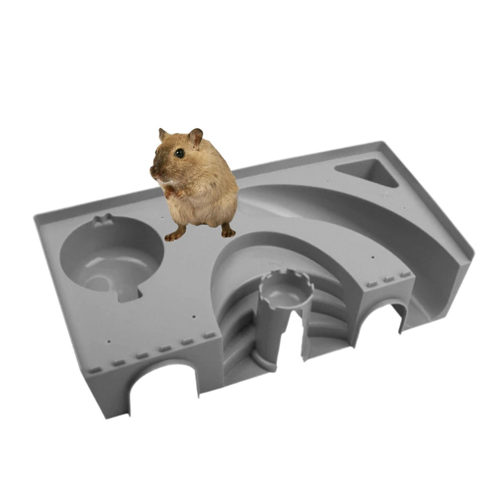 EHJRE Hamster Exercise Toy Hamster Platform Cave Fun Educational Toy Playing Gerbil Hideout Small Animal Toy for Rats Mouse Gerbils grey
