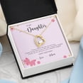 thumbnail image 3 of Dear Daughter Necklace - Daughter Mother's Day Gift - To My Daughter Necklace From Mom Dad - Grown Up Daughter Gift From Mom - Forever Love Necklace - White Gold or Yellow Gold - Gift Box, 3 of 5