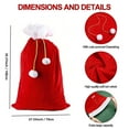 thumbnail image 3 of 2Pcs Christmas Santa Bags Large Sacks Red Velvet Santa Claus Bags Merry Christmas Sack Gift with Drawstring for Holiday Party Supply Xmas Present Storage, 27.56 x 39.37 Inches, 3 of 6