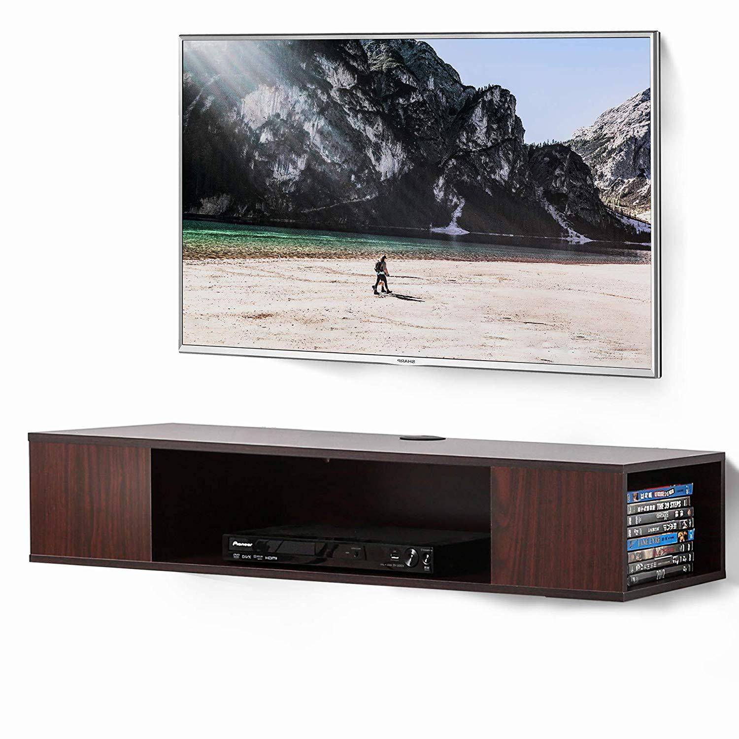 FITUEYES Wall Mounted Media Console,Floating TV Stand Component Shelf