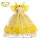 thumbnail image 3 of Disney-vestido de princesa Bella para niña, vestido de baile Floral, disfraz de Bella y La Bestia, fiesta de Halloween, 3 of 5