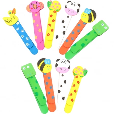 CCOCC 10pcs Wooden Bookmark Creative Cartoon Bookmark with Scales for Kids Students