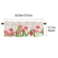 thumbnail image 3 of Watercolor Pink Tulip Floral Window Valance Curtain,Light Filtering Washable Short Kitchen Valance Curtain for Home,Cafe,Window Decoration, 3 of 6