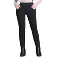 thumbnail image 2 of Female Winter Leggings Thickened Solid Color Trousers with Pockets, 2 of 5