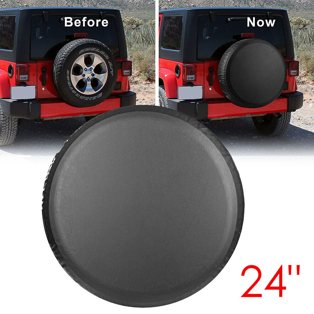 Spare Tire Cover Fit for SUV, Jeep, RV, Trailer, Truck, Waterproof  Dust-Proof Tire Wheel Protector 24 inch Diameter