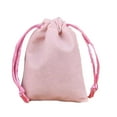 thumbnail image 1 of Jewellery Pouch Small Drawstring Bags Bracelet Packaging Display Goodies Presents Mobile Phone Storage Gifts Solid Pouches Pink-5*7, 1 of 7