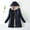 Navy, variant on Edvintorg Women's Coats Long Sleeve Solid Color Plus Fleece Cotton Jacket Warm Lamb Fleece Top Plus Size Outwears Hooded Coat with Zipper