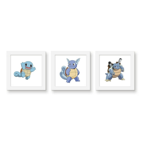 Gallery Pops Pokémon - Squirtle Evolutions Wall Art Bundle (3-Pack)
