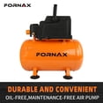 thumbnail image 2 of Compresor de aire FORNAX 11 L, 110 PSI, 250 W, 89 dB, sin aceite, 18.9 libras, 2 of 7