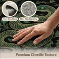 thumbnail image 6 of ODIKA 3'x5' Washable Throw Rug Snake Serpent Forest Motif Botanical Scroll Border Vine Decorative for Entryway, Kitchen, Mudroom, Stain Resistant, Low Profile, Non-Slip, 6 of 7