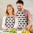 thumbnail image 5 of White Buffalo Pattern Apron-Garden Aprons for Women with Pockets-Cotton Linen Waterproof Kitchen Cooking Gardening Aprons Adjustable for Kitchen,Cooking,BBQ and Salon 33x27 Inch, 5 of 7