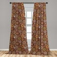 thumbnail image 5 of Ambesonne Mandala Curtains, Floral Motifs Flowers Print, Pair of 28"x84", Multicolor, 5 of 5