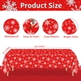 thumbnail image 2 of 4 Pack Christmas Tablecloth Christmas Snowflake Tablecloth White Snowflake Plastic Table Cover Winter Wonderland Table Clothes Christmas Table Decorations Merry Christmas Party Supplies 86 x 51 Inch, 2 of 7
