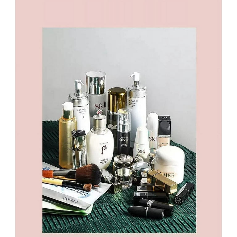 Poshieca Waterproof Make Up Box Holder Dustproof Skincare Organizer,  Bathroom Desktop Cosmetics Storage Box, Luxury Drawer Acrylic Makeup  Organizer, Makeup Organizer With Lid (Green) 